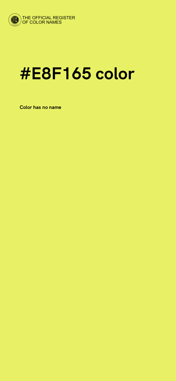 #E8F165 color image