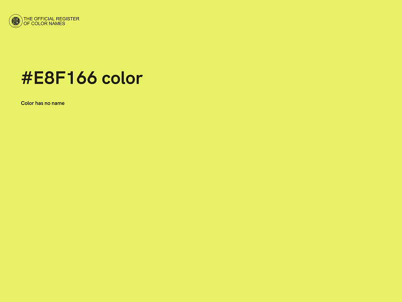 #E8F166 color image