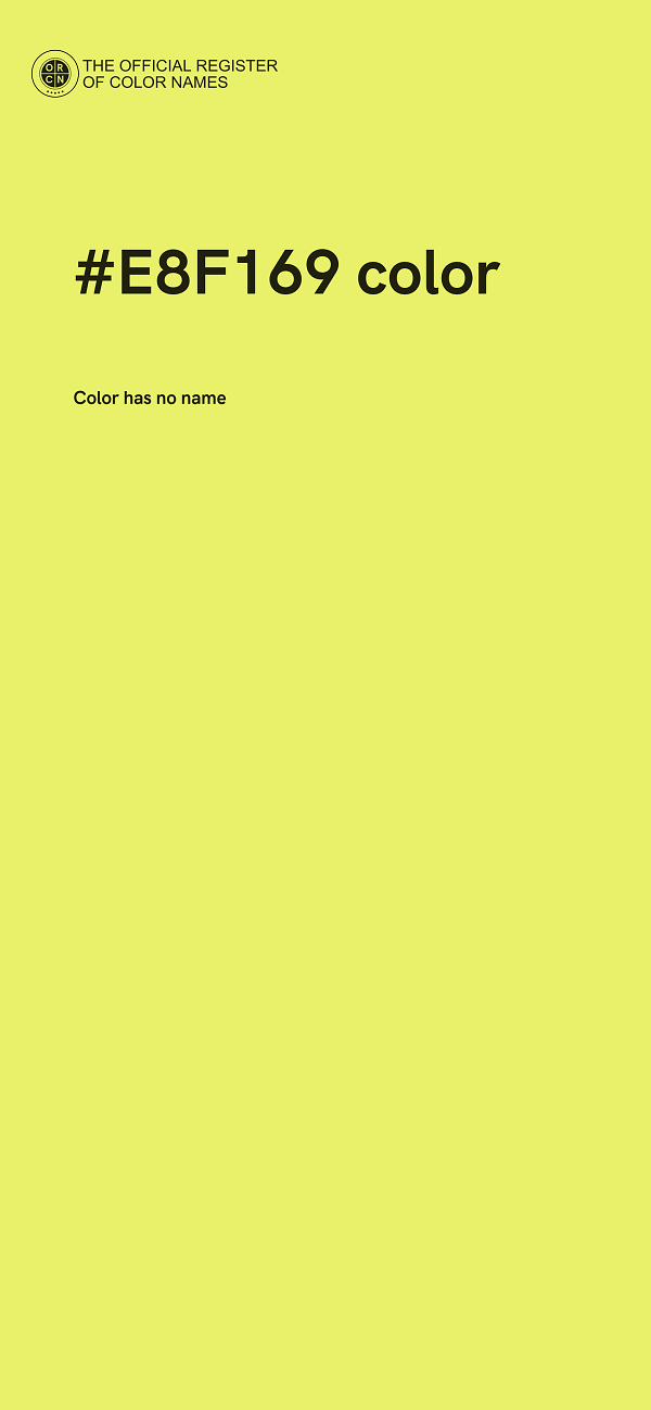 #E8F169 color image