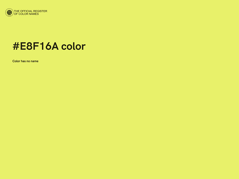 #E8F16A color image