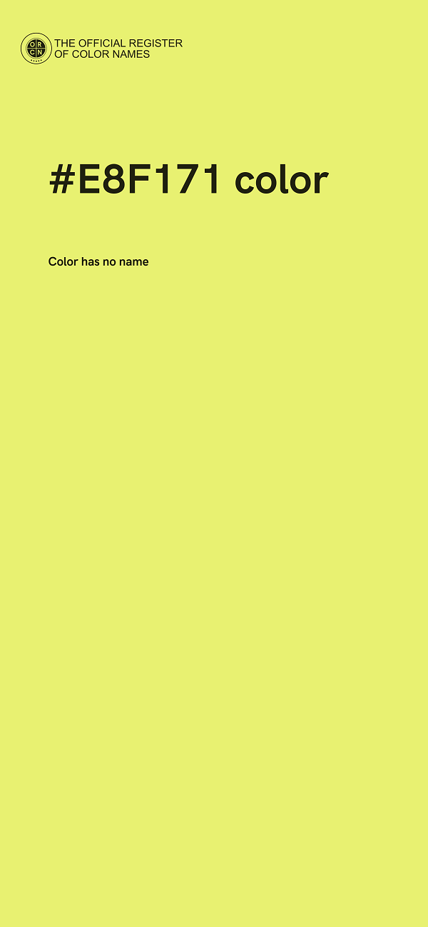 #E8F171 color image