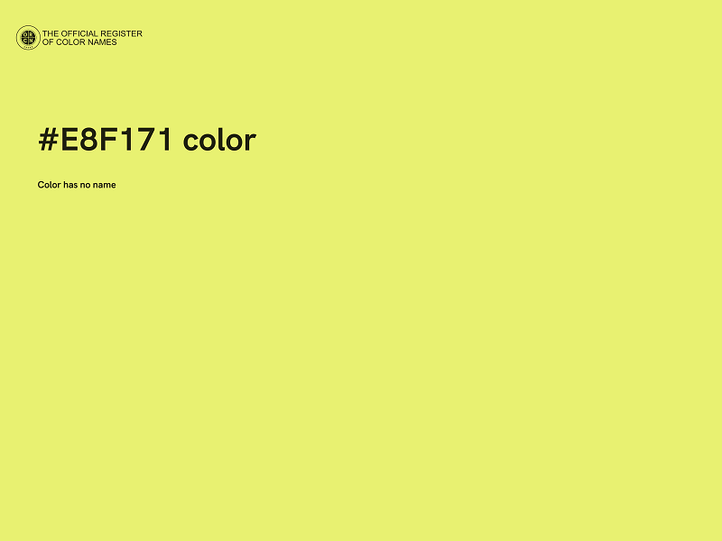#E8F171 color image