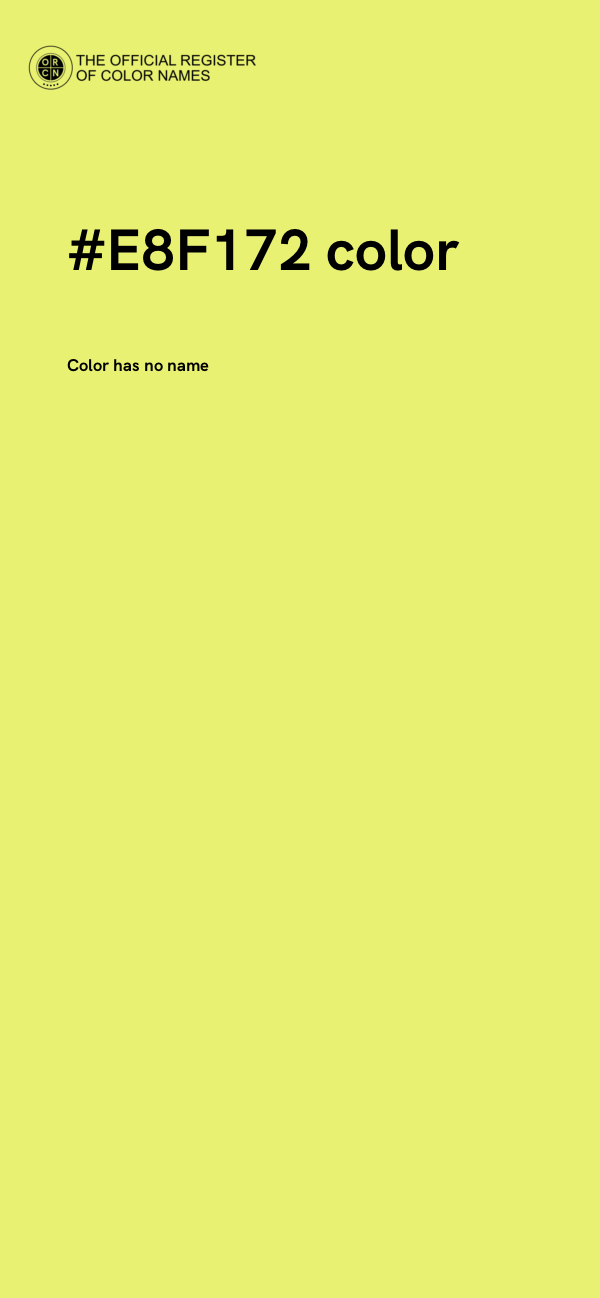 #E8F172 color image