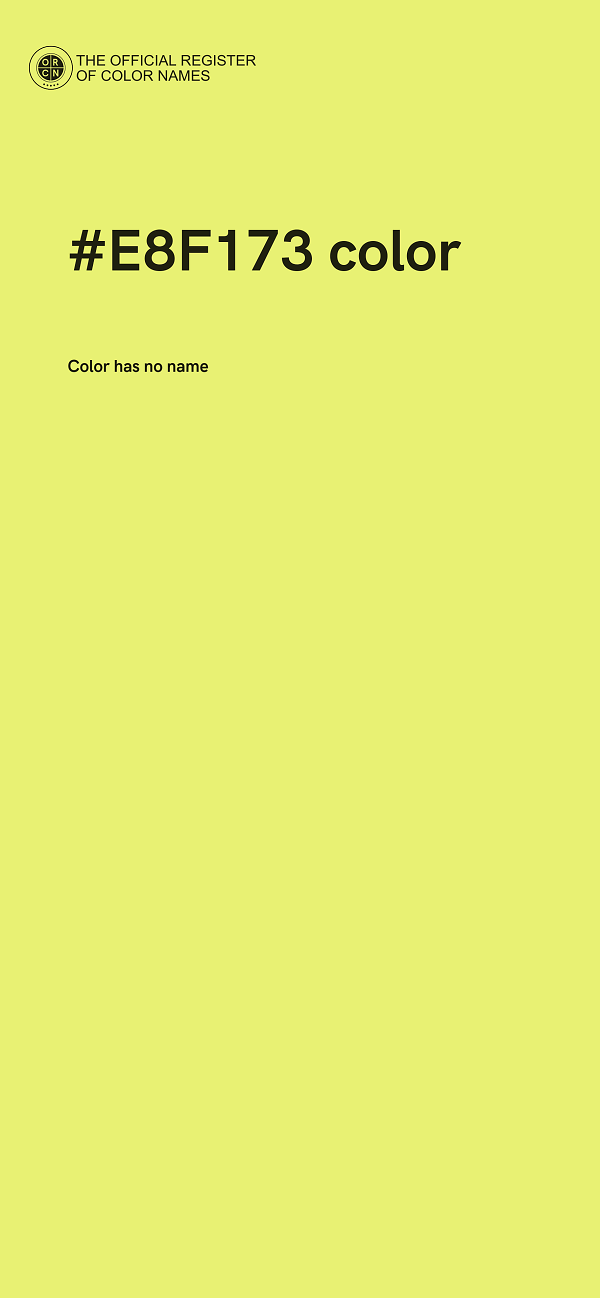 #E8F173 color image