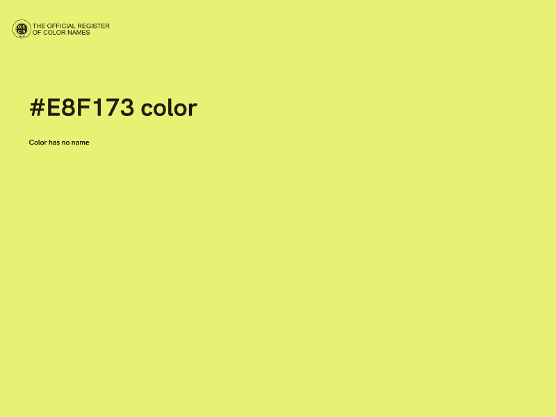 #E8F173 color image