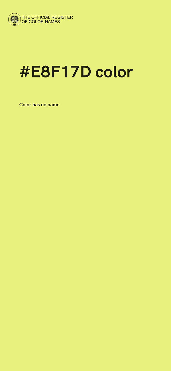 #E8F17D color image