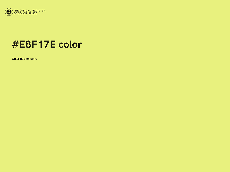 #E8F17E color image