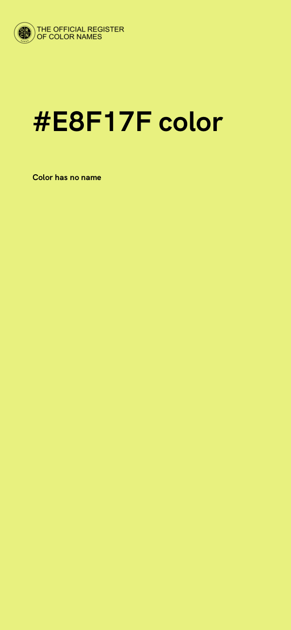 #E8F17F color image