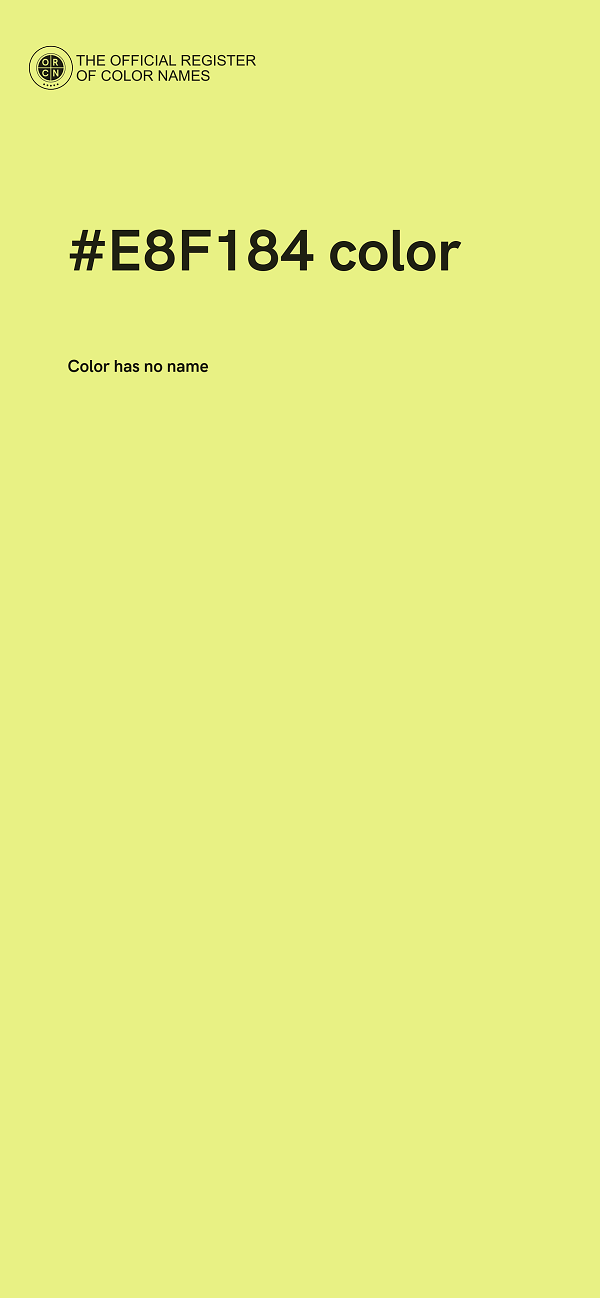 #E8F184 color image
