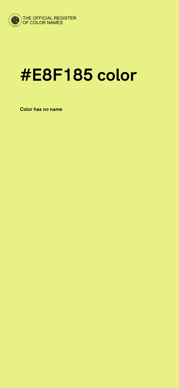 #E8F185 color image