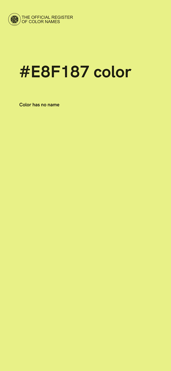 #E8F187 color image
