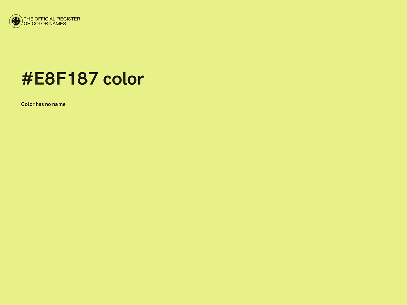 #E8F187 color image