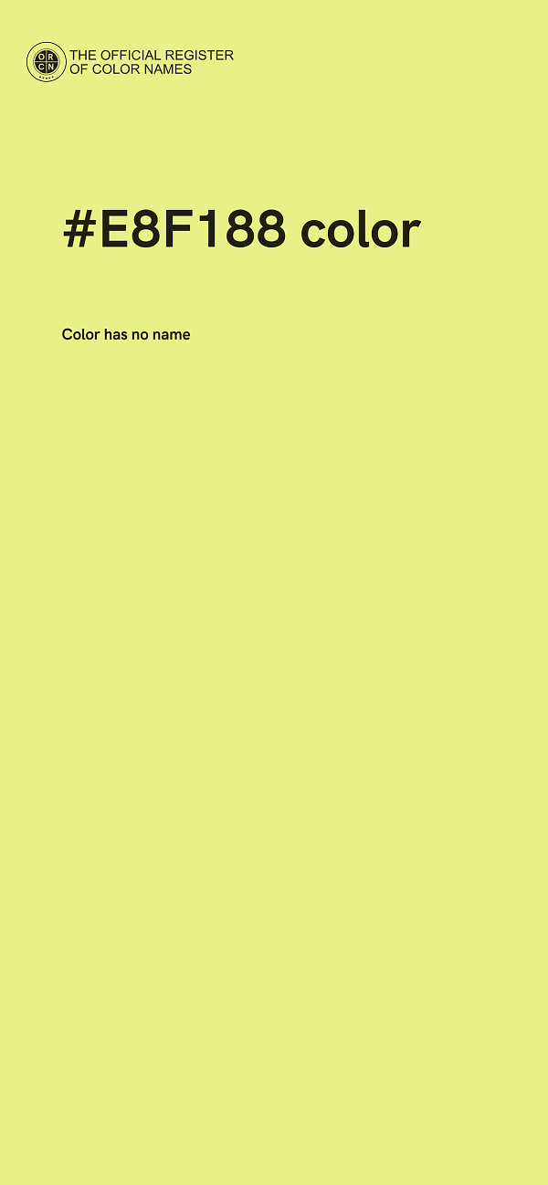 #E8F188 color image