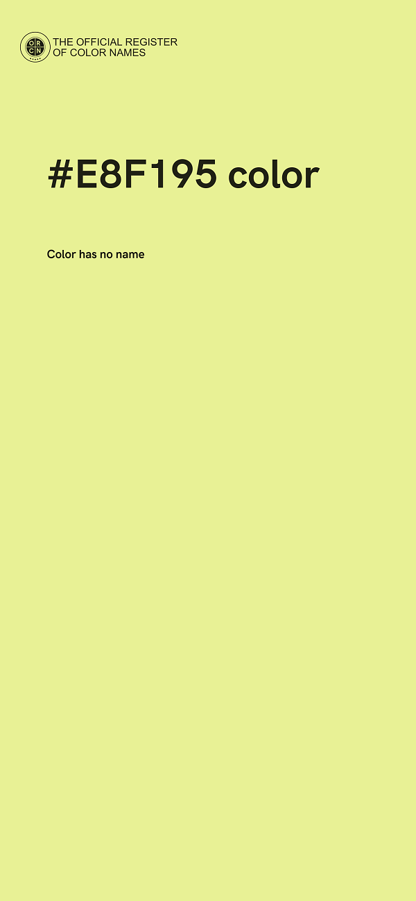 #E8F195 color image
