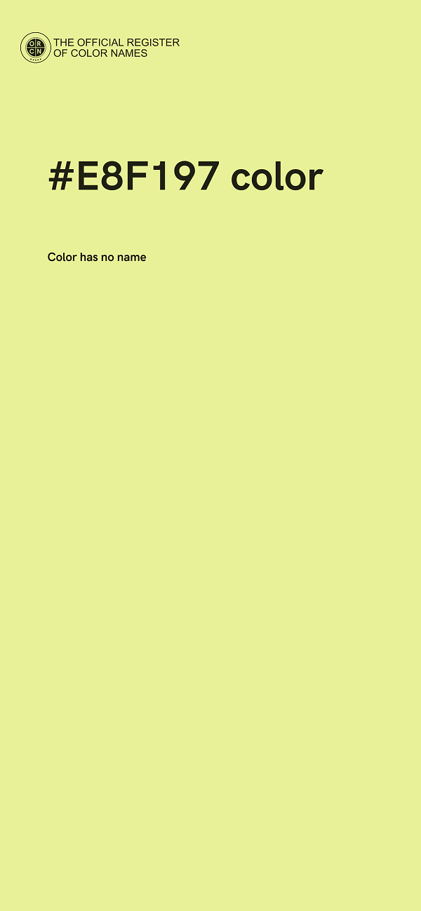 #E8F197 color image
