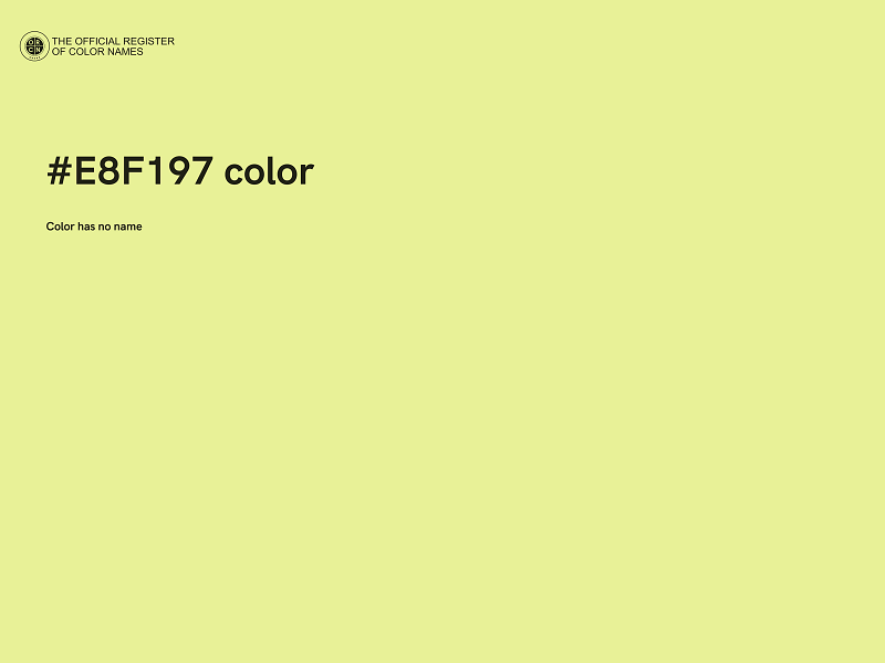 #E8F197 color image