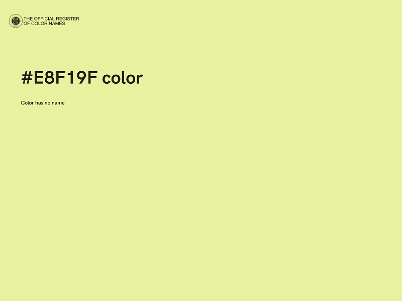 #E8F19F color image