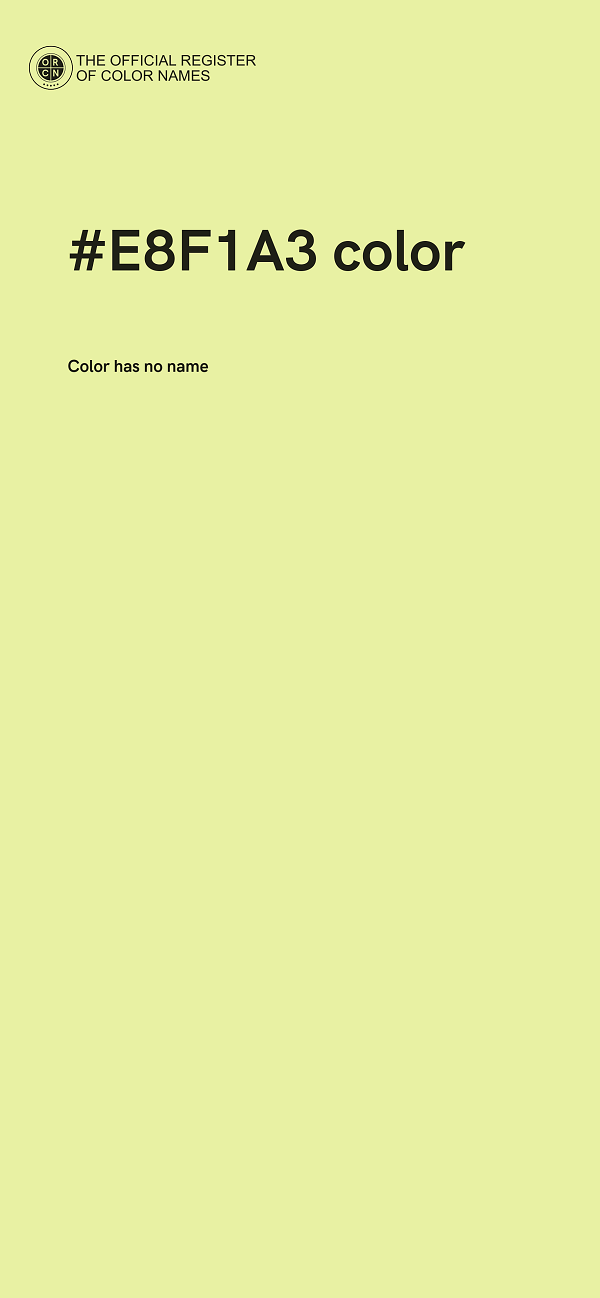 #E8F1A3 color image