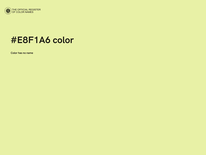 #E8F1A6 color image