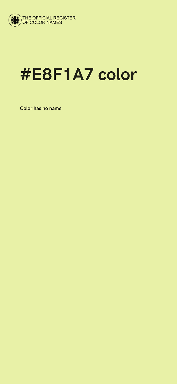 #E8F1A7 color image