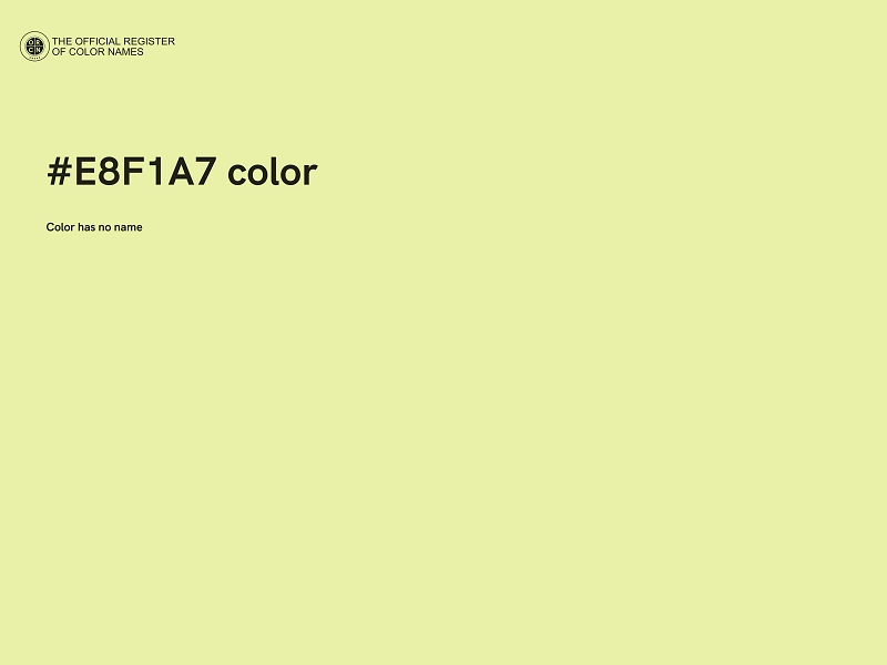 #E8F1A7 color image