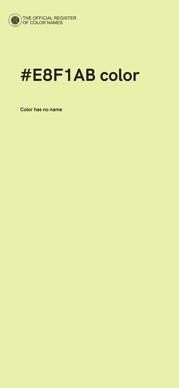 #E8F1AB color image