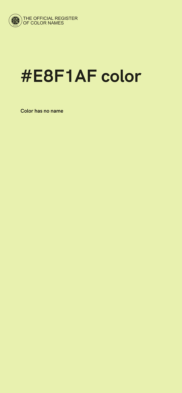 #E8F1AF color image