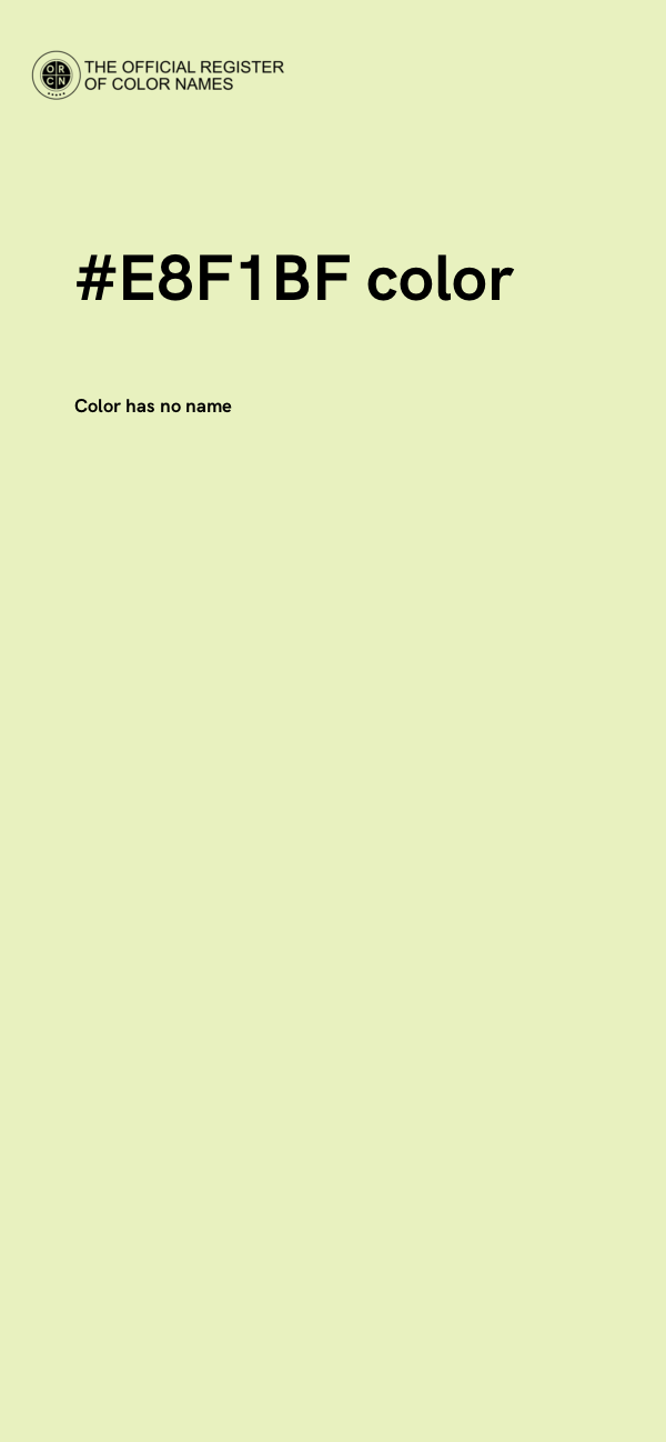 #E8F1BF color image