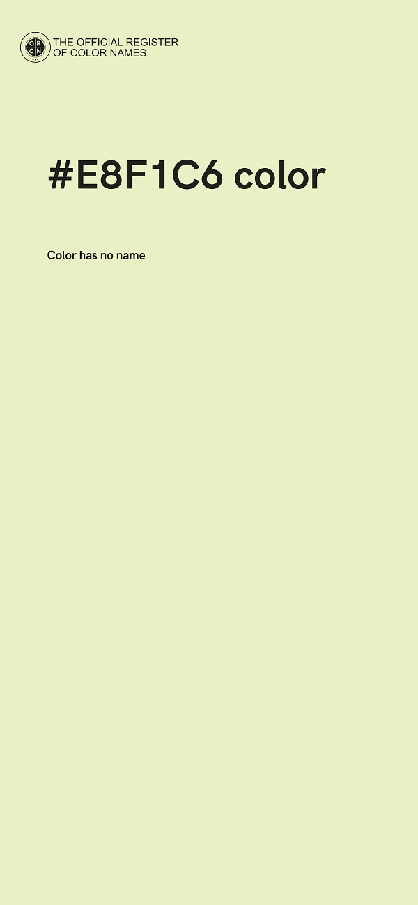 #E8F1C6 color image