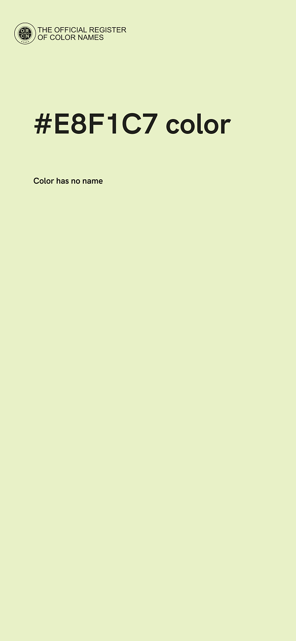 #E8F1C7 color image