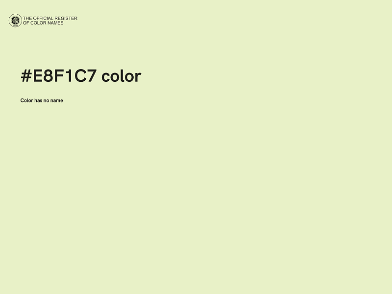 #E8F1C7 color image
