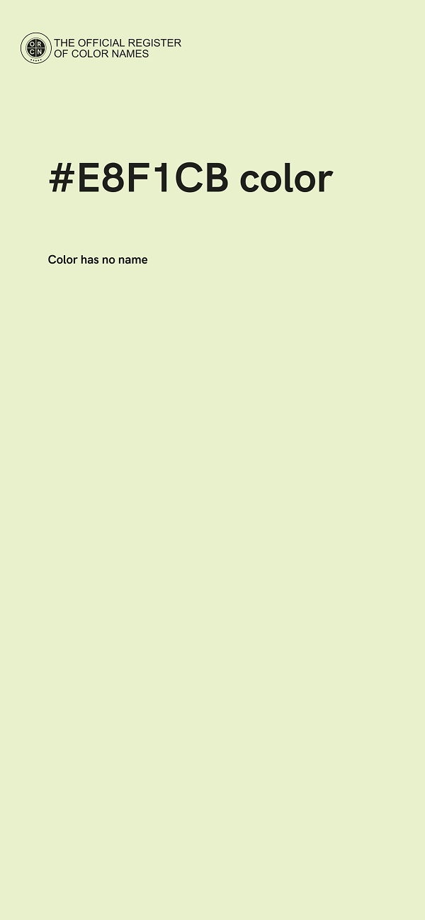 #E8F1CB color image