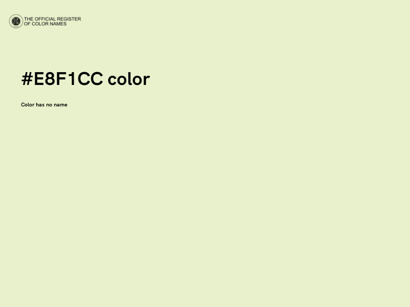 #E8F1CC color image