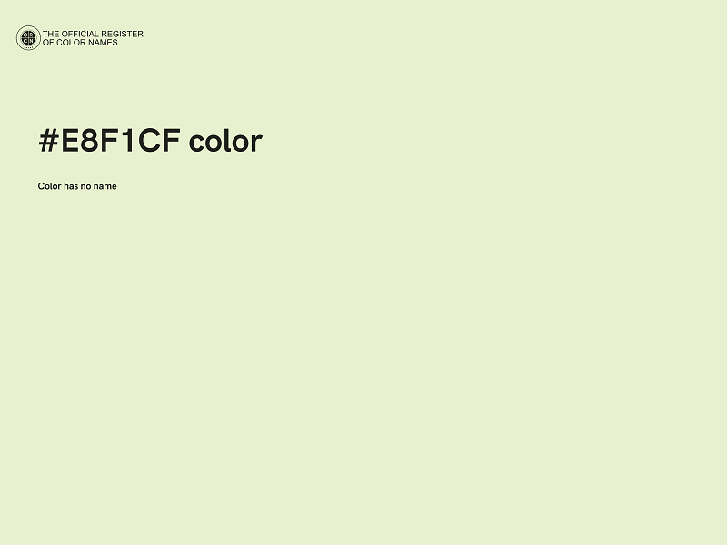 #E8F1CF color image