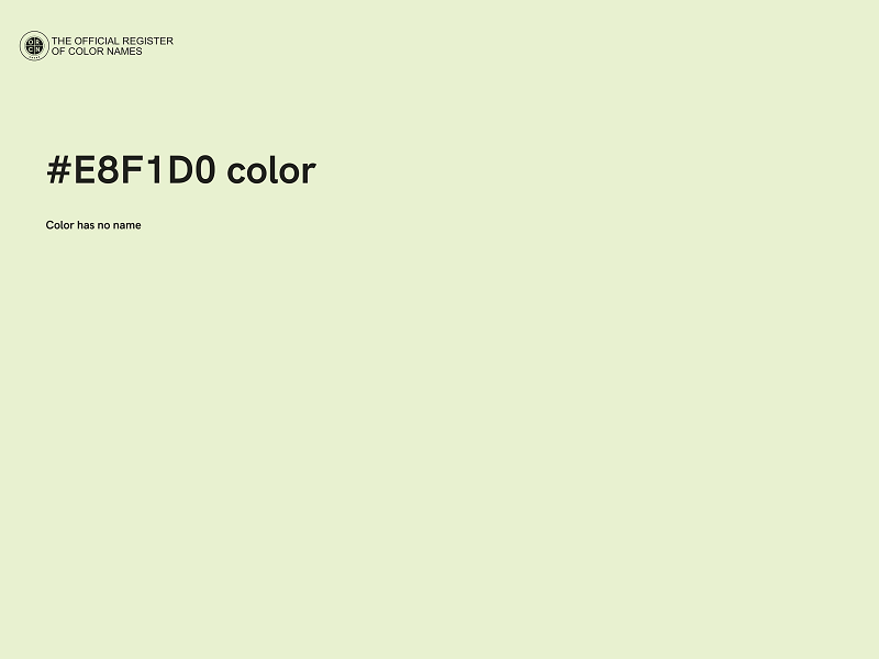 #E8F1D0 color image