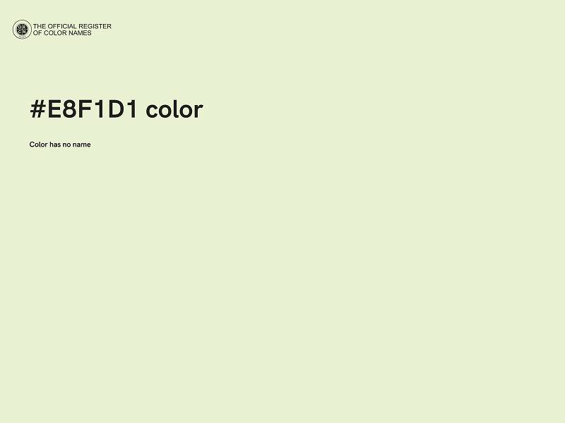 #E8F1D1 color image