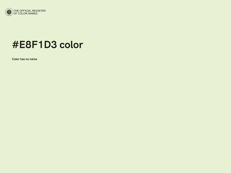 #E8F1D3 color image