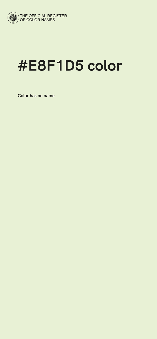 #E8F1D5 color image