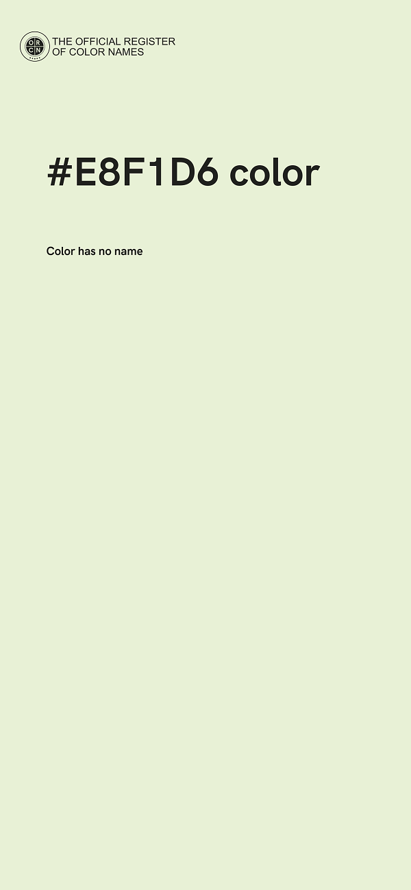 #E8F1D6 color image