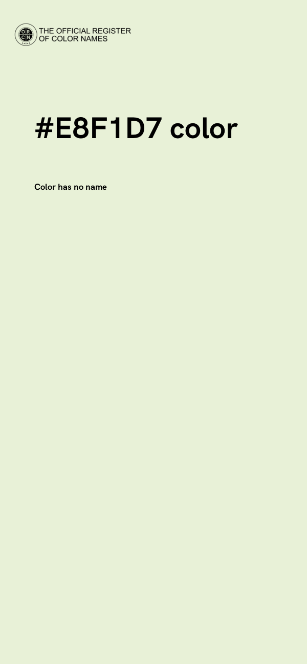 #E8F1D7 color image