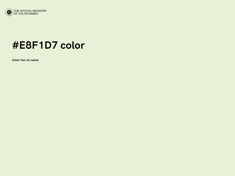 #E8F1D7 color image