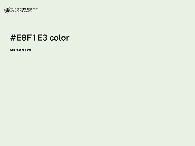 #E8F1E3 color image