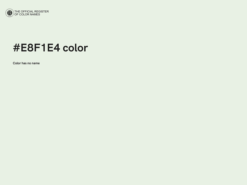 #E8F1E4 color image