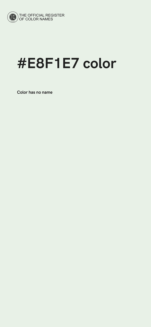 #E8F1E7 color image