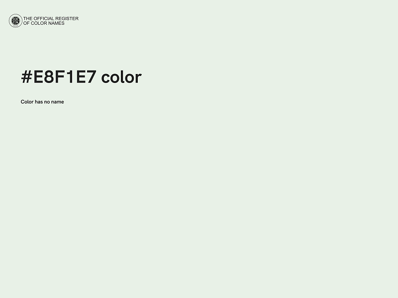 #E8F1E7 color image