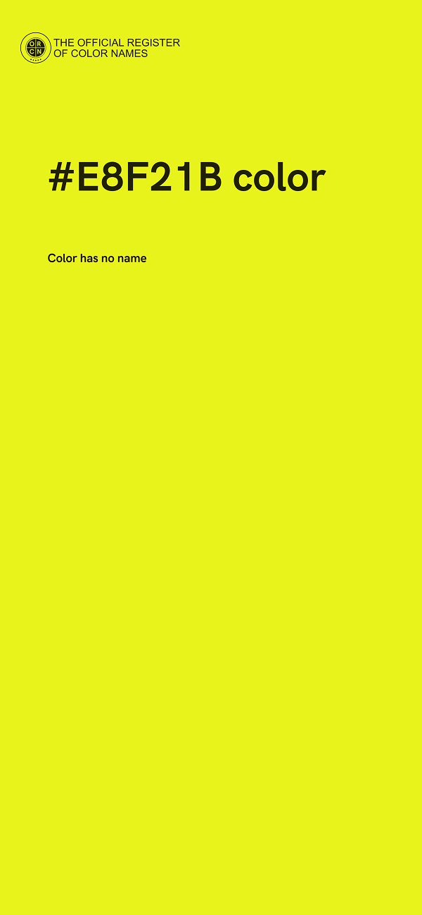 #E8F21B color image