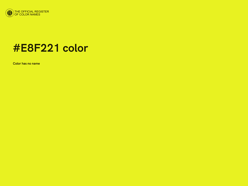 #E8F221 color image