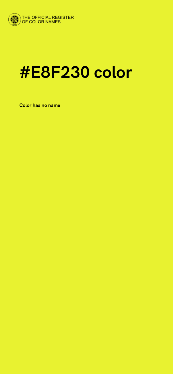 #E8F230 color image