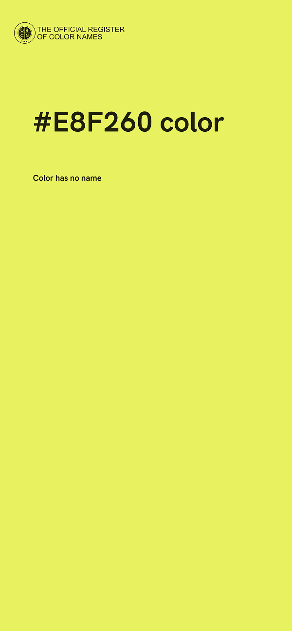 #E8F260 color image