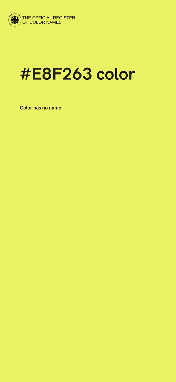 #E8F263 color image